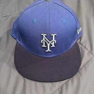 Blue Mets Fitted Hat